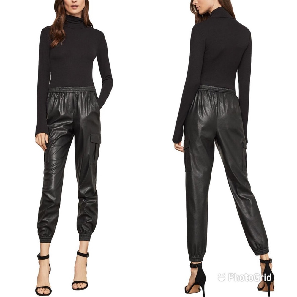 BCBG Max Azria Cian Cargo Faux Leather Joggers